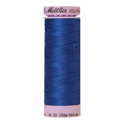 Blue -Mettler Silk Finish Cotton Thread - 164 yd - Medium Cobalt