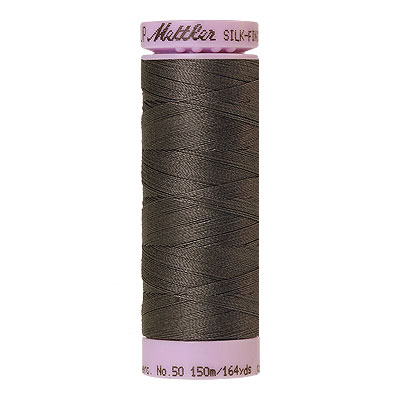 Gray - Mettler Silk Finish Cotton Thread - 164 yd - Steel