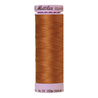 Orange - Mettler Silk Finish Cotton Thread - 164 yd - Copper