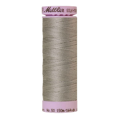 Gray - Mettler Silk Finish Cotton Thread - 164 yd - Silver