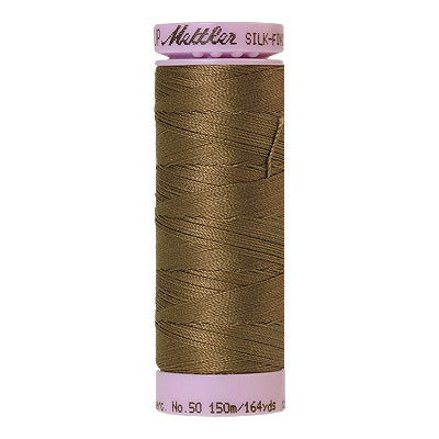 Brown - Mettler Silk Finish Cotton Thread - 164 yd - Bark