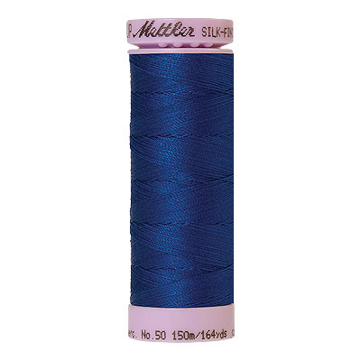 Blue -Mettler Silk Finish Cotton Thread - 164 yd - Sapphire