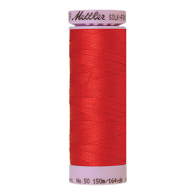 Red - Mettler Silk Finish Cotton Thread - 164 yd - Scarlet