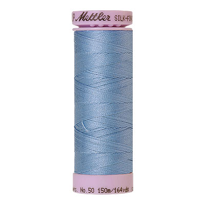 Blue - Mettler Silk Finish Cotton Thread - 164 yd - Sweet Blue