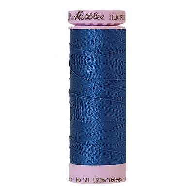 Blue - Mettler Silk Finish Cotton Thread - 164 yd - Md Delft