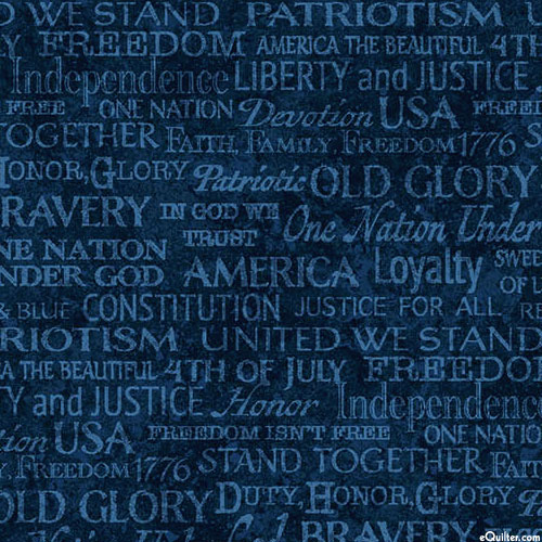 Stars and Stripes 12 - Freedom Phrases - Midnight Blue