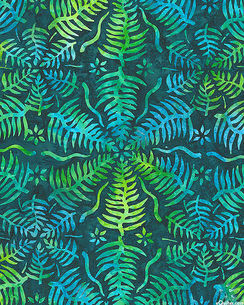 Destination - Forest Ferns Batik - Teal