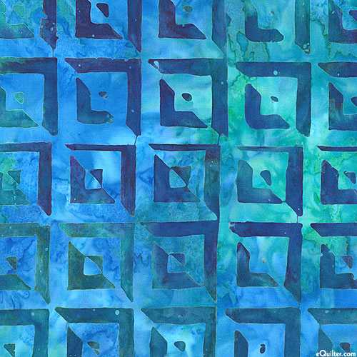 Quilt Inspired: Borders - Log Cabin Batik - Ocean Blue
