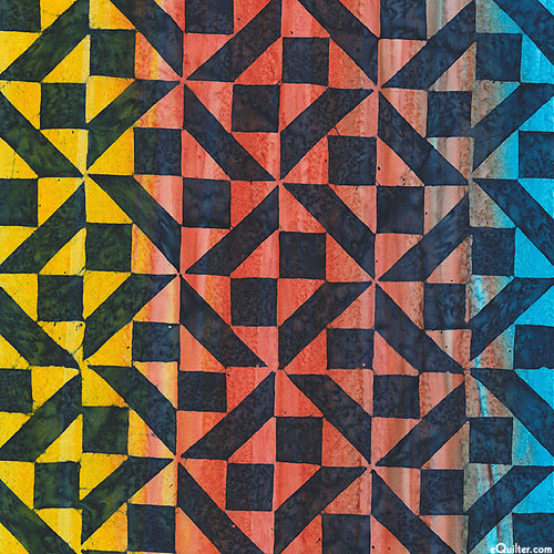 Quilt Inspired: Borders - Mosaic Batik - Multi