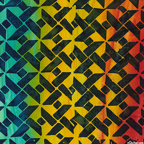 Quilt Inspired: Borders - Pinwheels Batik - Multi