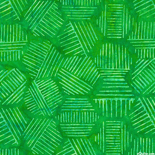 Vintique - Hexagon Combs Batik - Parrot Green