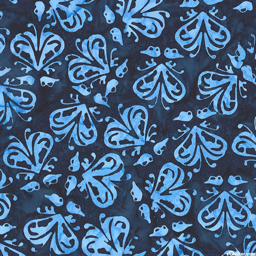 Vintique - Butterfly Song Batik - Midnight Blue
