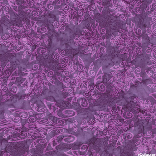 Vintique - Royal Medallions Batik - Dk Heather Purple