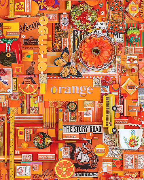 Color Collage - Orange Crush - Blaze Orange - DIGITAL PRINT