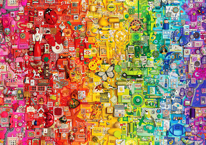 Color Collage 2 - Rainbow Gradient - Multi - DIGITAL