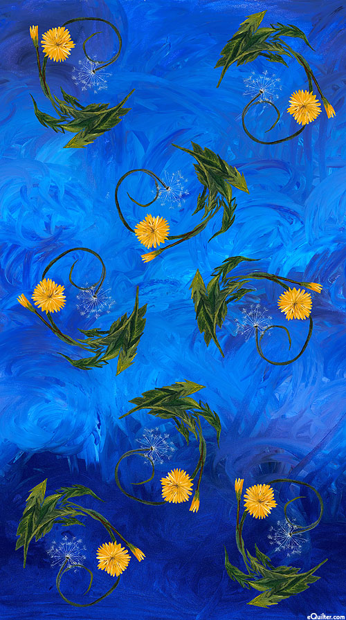 Dandelions And Daisies - Painted Florals - 24" x 44" PANEL