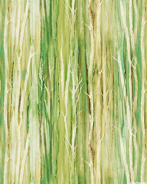 Cedarcrest Falls - Packed Pines Stripe - Willow Green - DIGITAL