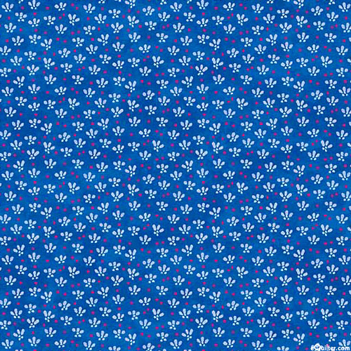 Quilts and Kuspuks - Foraging Florals - Royal Blue