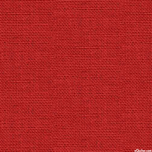 Warm and Cozy - Linen Texture - Cinnabar Red - FLANNEL