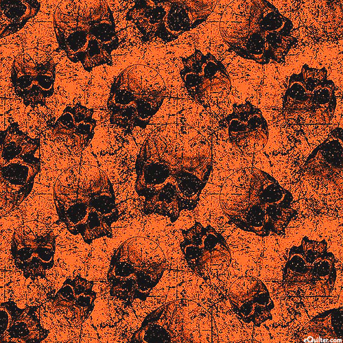 Frightful Nights - Undead Skulls - Pumpkin Orange