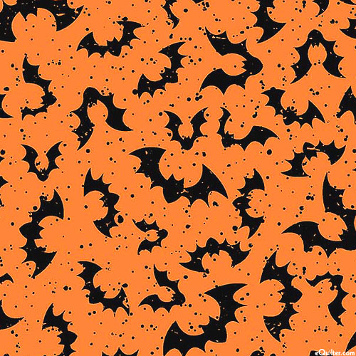 Frightful - Bat Swarm - Pumpkin Orange