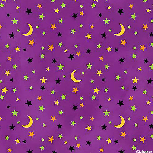 Gnomes Night Out - Stars & Moons - Royal Purple