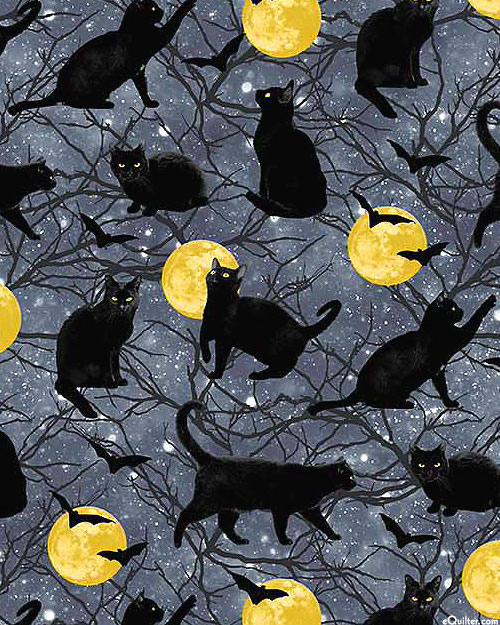 Hocus Pocus - Black Cat Moonlight - Thunderstorm Gray