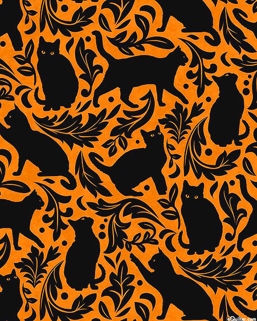 Hallow's Eve - Kitty Filigree - Pumpkin Orange