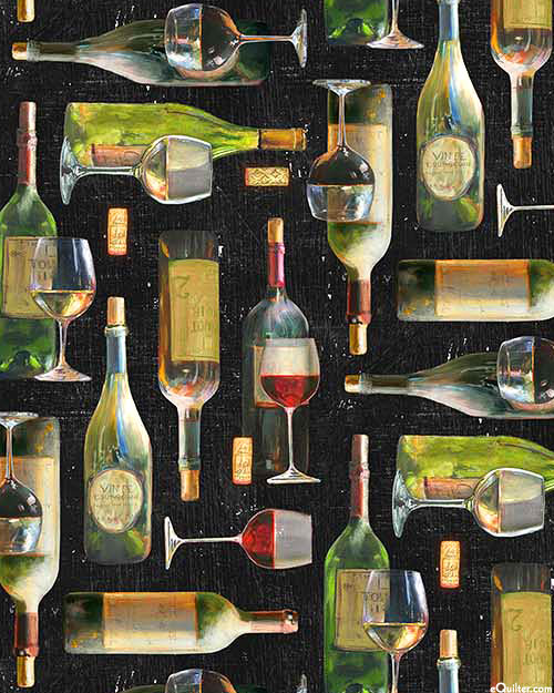 Life Happens Wine Helps - Wine Connoisseur - Black - Digital