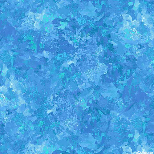 Chroma - Impressionist Brushstrokes - Stratosphere Blue