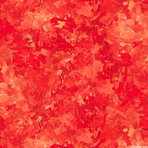 Chroma - Impressionist Brushstrokes - Flame Red