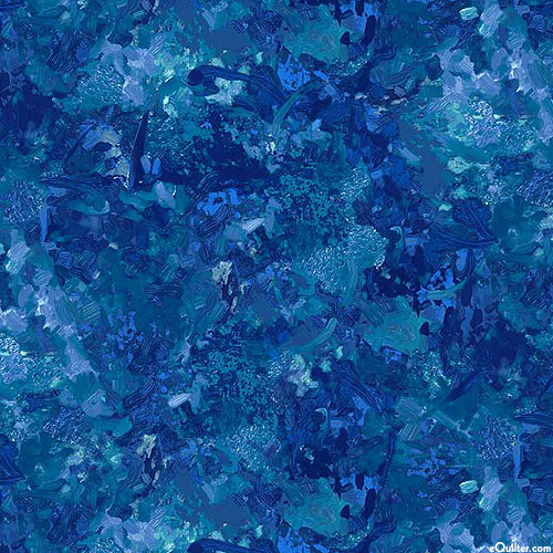 Chroma - Impressionist Brushstrokes - Steel Blue