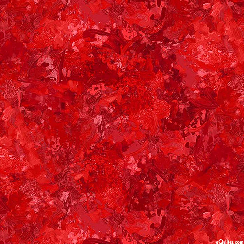 Chroma - Impressionist Brushstrokes - Ruby Red