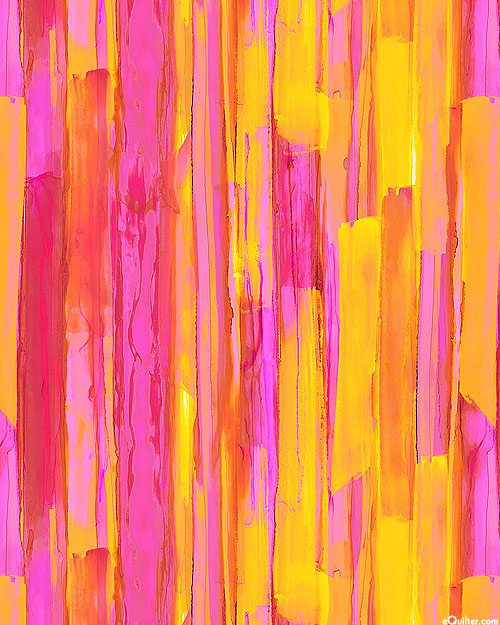 Inspired - Watercolor Stripes - Hibiscus - DIGITAL