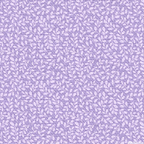 Lilac Garden - Burlap Leaves - Lilac Purple