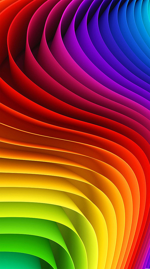 Color Play - Rainbow 3D Swirl - Multi - 24" x 44" - DIGITAL