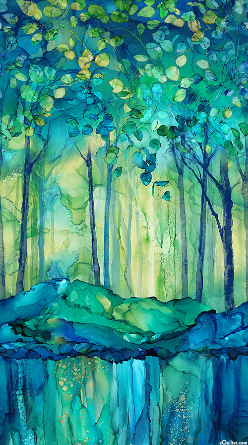 Morning Light - Misty Forest - Turquoise - DIGITAL