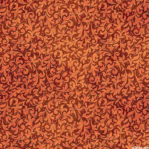 Marrakech Stonehenge - Leafy Curls - Henna Red