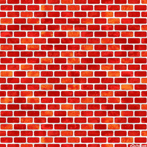 Build Your Own World - Brick Wall - Brick Red