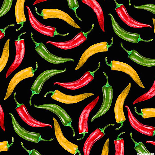 Smokin' Hot - Spicy Peppers - Black