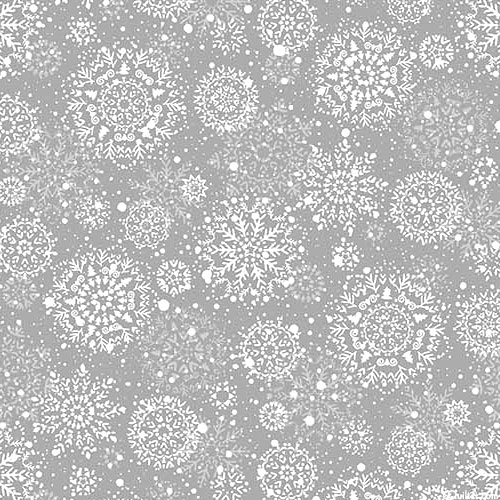 Enchanted - Diverse Snowflakes - Silvery Gray/Glitter