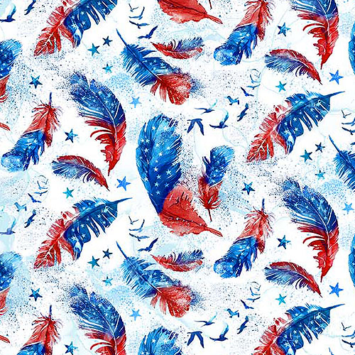 Patriot - Star Spangled Feathers - White - DIGITAL