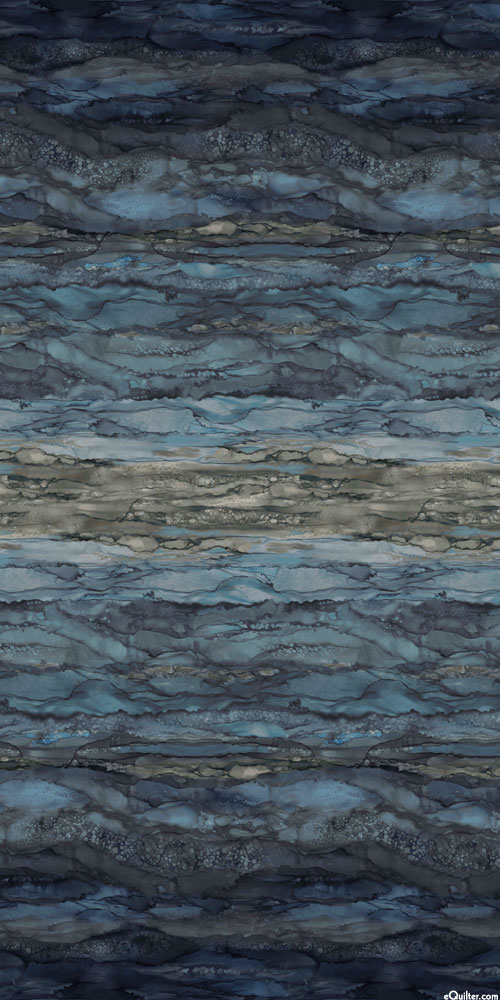 Bliss Ombre - Waves - Slate Gray - 108" QUILT BACKING - DIGITAL