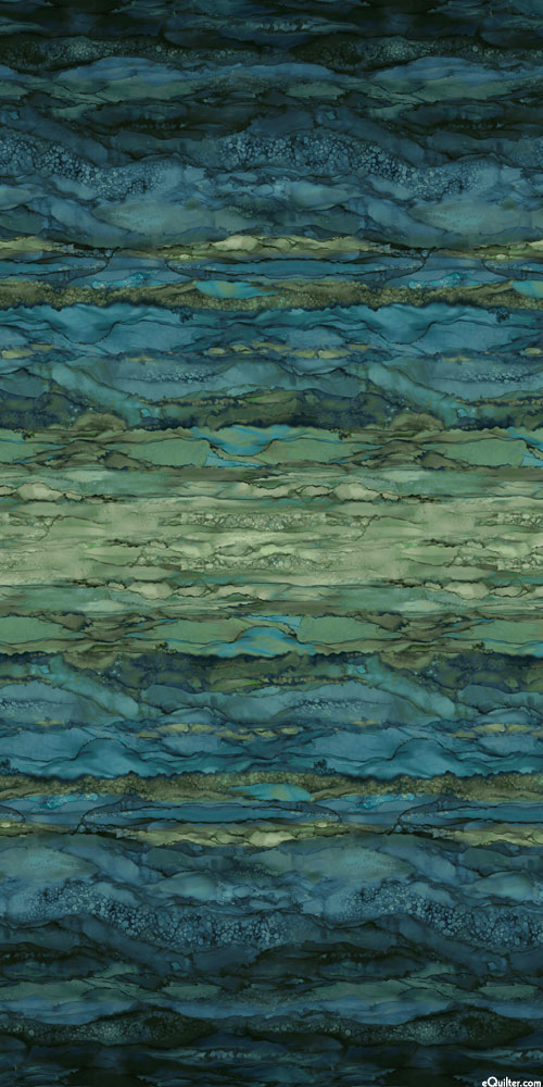 Bliss Ombre - Waves - Teal - 108" QUILT BACKING - DIGITAL