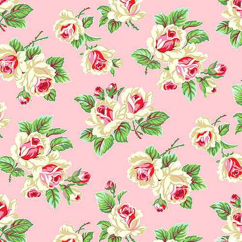True Kisses - Radiant Rose Buds - Baby Pink - 52" WIDE - RAYON