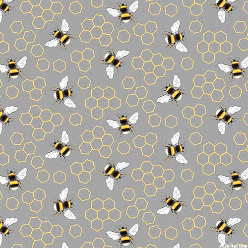 Beecroft - Honeycomb Buzz - Pewter Gray