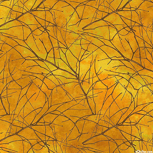 Stonehenge Autumn Splendor - Fall Branches - Ochre Gold