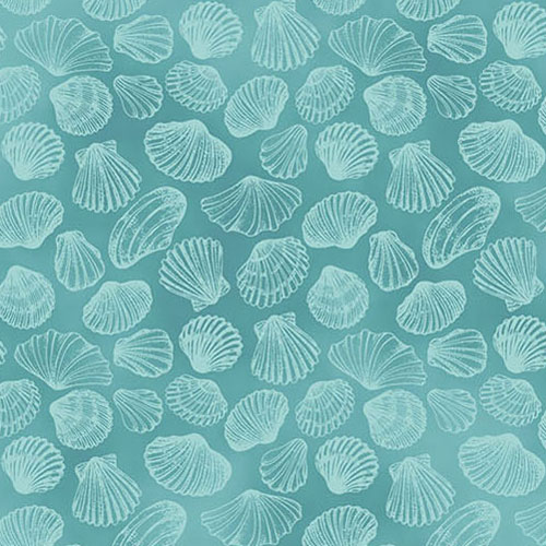 Beach Therapy - Shells - Peacock Blue