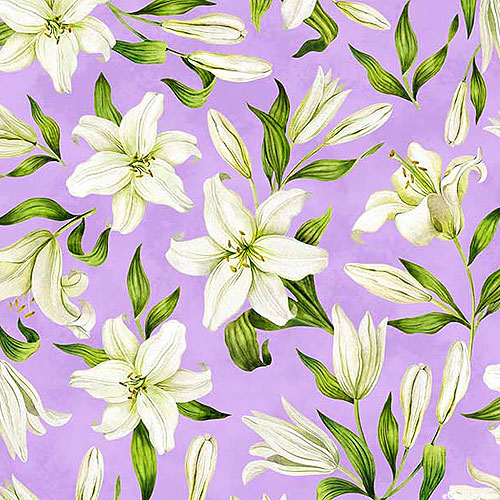 Spring Awakening - Tossed Florals - Lilac Purple