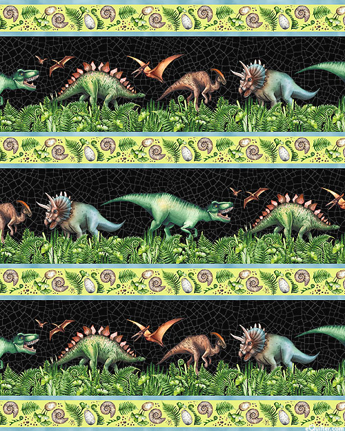 Paleo Tales - Dino Stripes - Willow Green - DIGITAL